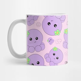 Flower Octopus Pattern Mug